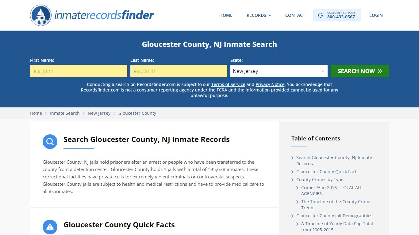 Gloucester County, NJ Inmate Lookup & Jail Records Online