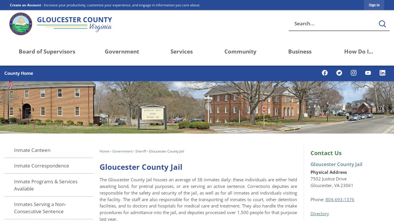 Gloucester County Jail | Gloucester County, VA